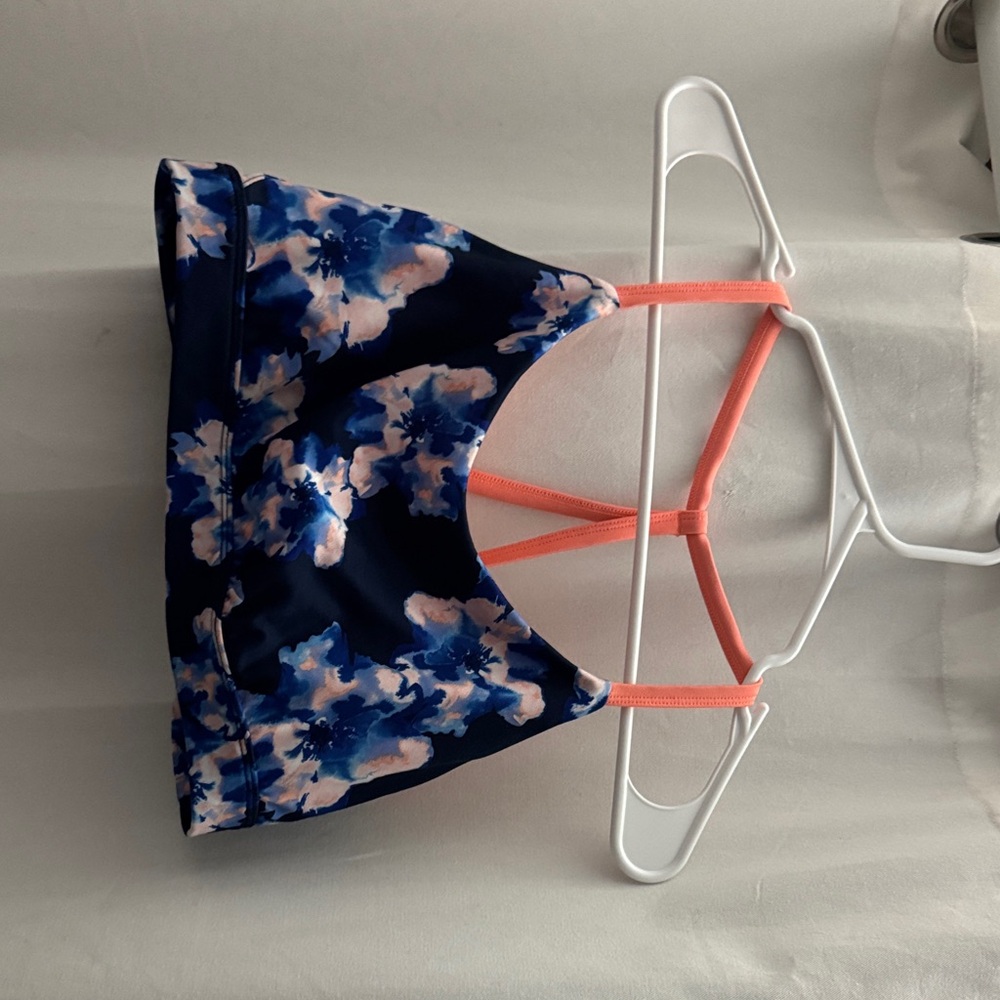 Old Navy Floral Print Bra - Navy and Pink